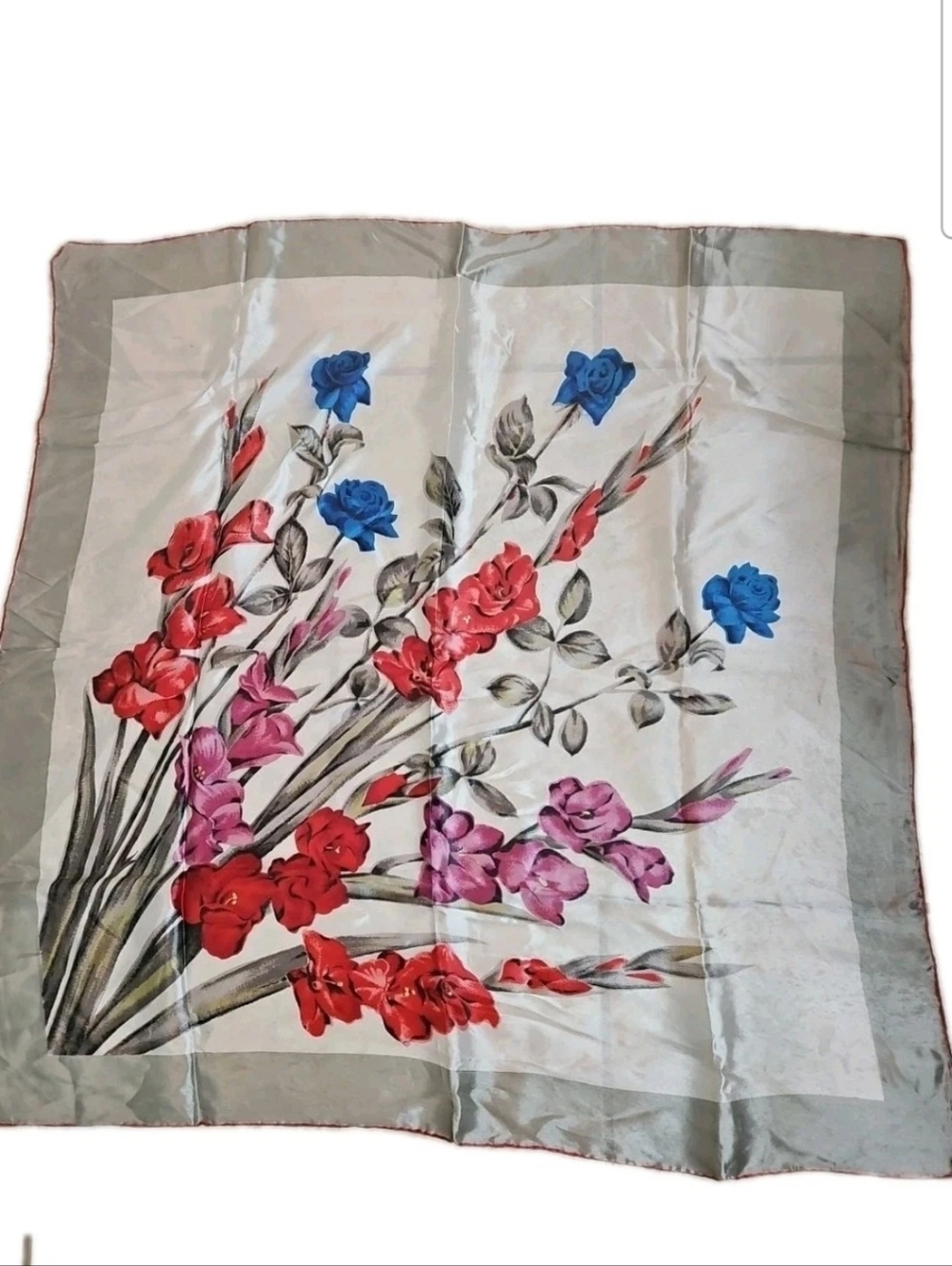 Beautiful Floral Vintage Scarf 30x30 from Japan